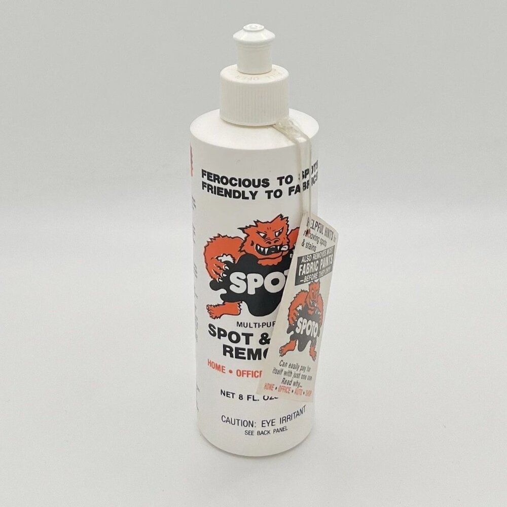 Vintage 1983 SPOTO Spot and Stain Remover Bottle Retro NEW Cleaning RARE